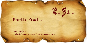 Marth Zsolt névjegykártya